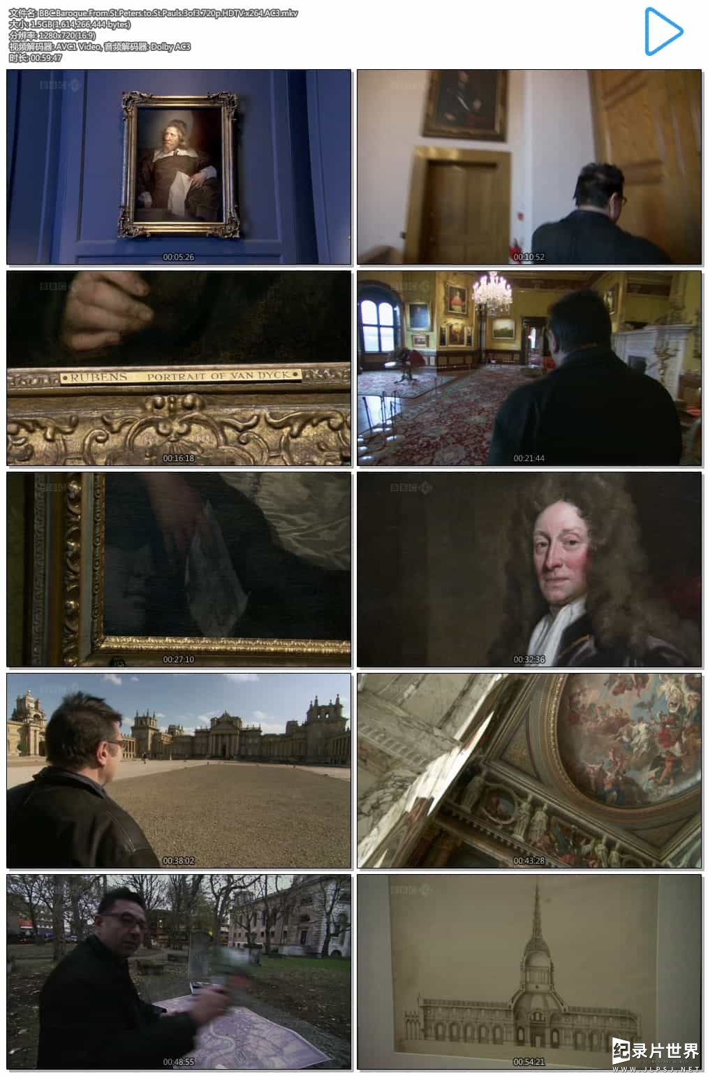 BBC纪录片《巴洛克！-从圣彼得到圣保罗 Baroque! - From St Peter's to St Paul's 2009》全3集